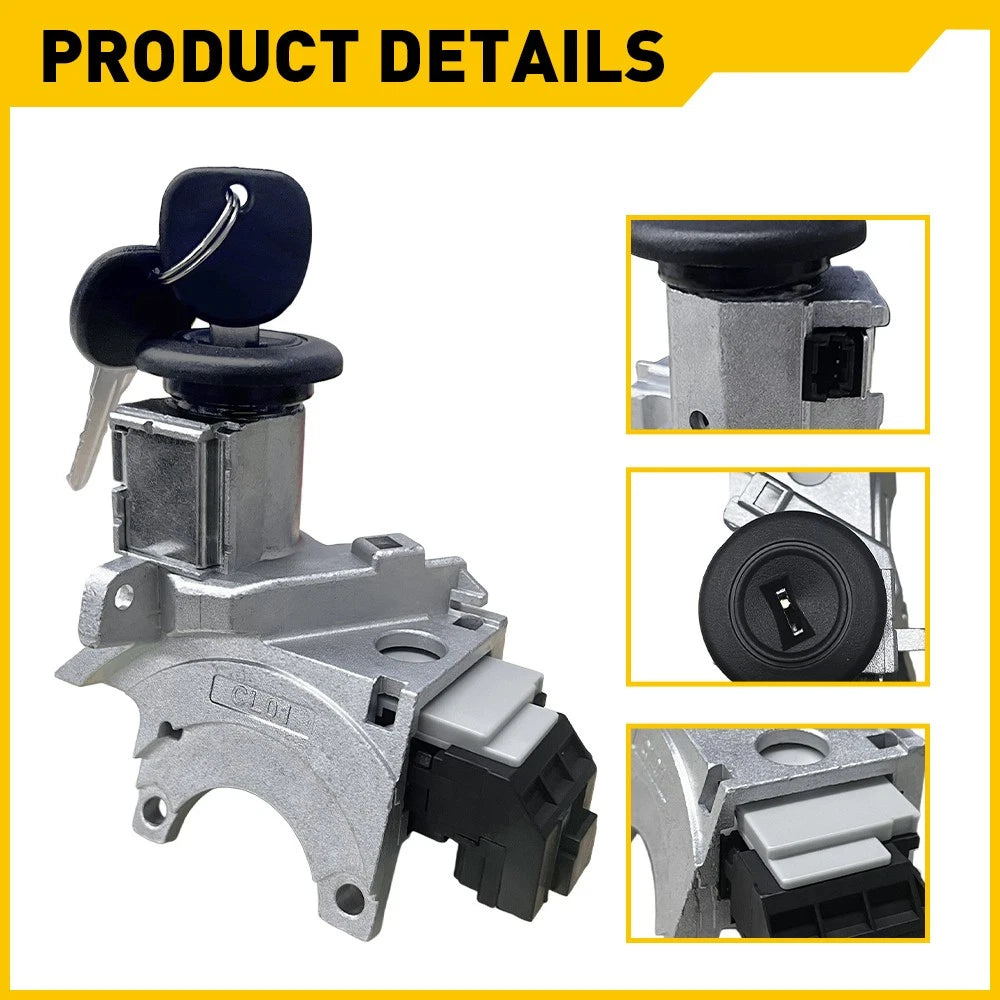Ignition Lock Cylinder Switch & Housing for 2003-07 Chevrolet GMC Cadillac H2 A 6B93BC-57