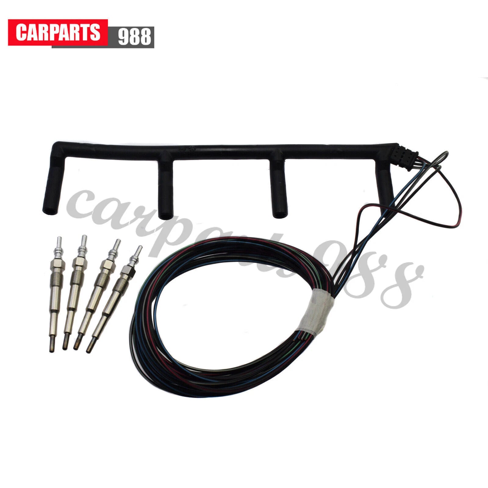 Diesel Glow Plug + Wiring Harness Kit For 04-06 Beetle Golf Jetta 1.9 038971782C 6B93BC-57