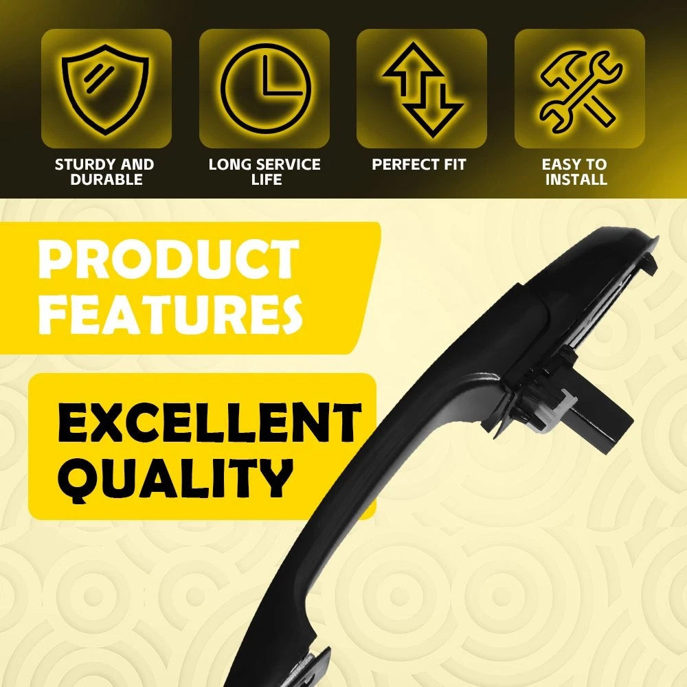 Front Right Black Exterior Door Handle For Hyundai Tucson 2005-09 HY1311108 EOA 6B93BC-57