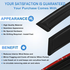 Side Window Visor Vent Rain Shades Guards For 2018-2020 Honda Accord Sedan 6B93BC-57