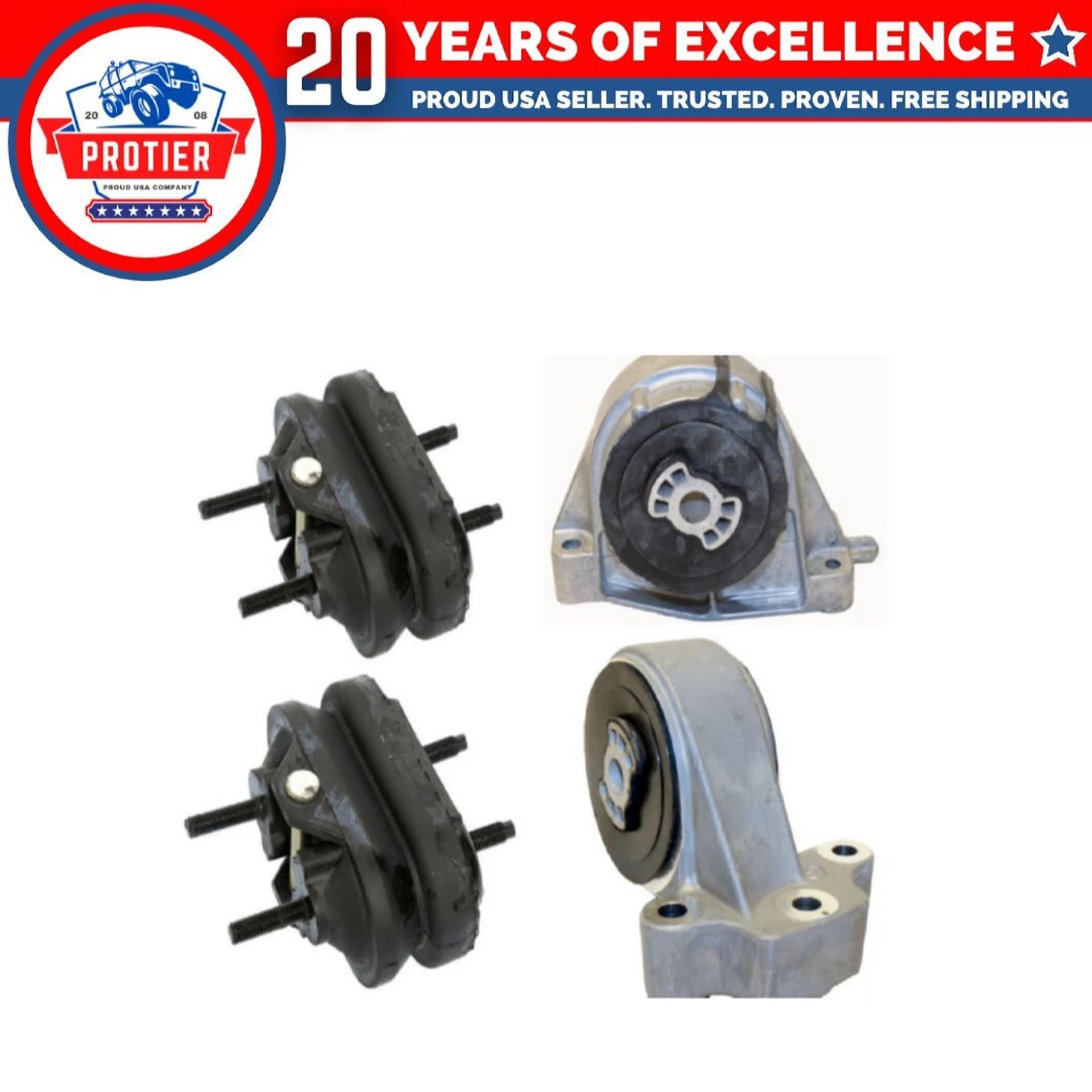 Motor & Trans Mount 4PCS Set Compatible for 08-09 Chevy Equinox/ Pontiac 6B93BC-57