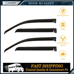 For 2004-2008 Ford F150 Crew Cab Window Visor Vent Guards Shades Deflectors 6B93BC-57