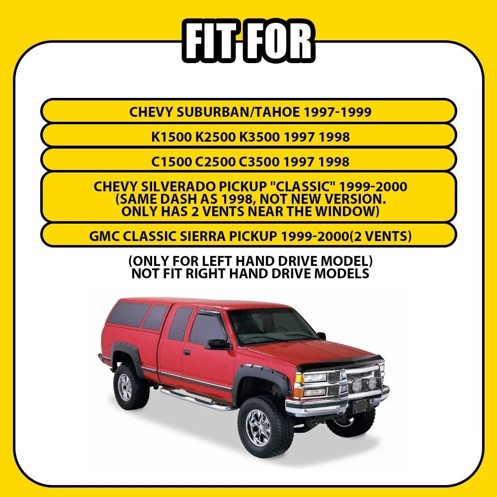 Black Dash Mat Dashboard Cover For Chevy Silverado C1500 C2500 C3500 1997 1998 A 6B93BC-57