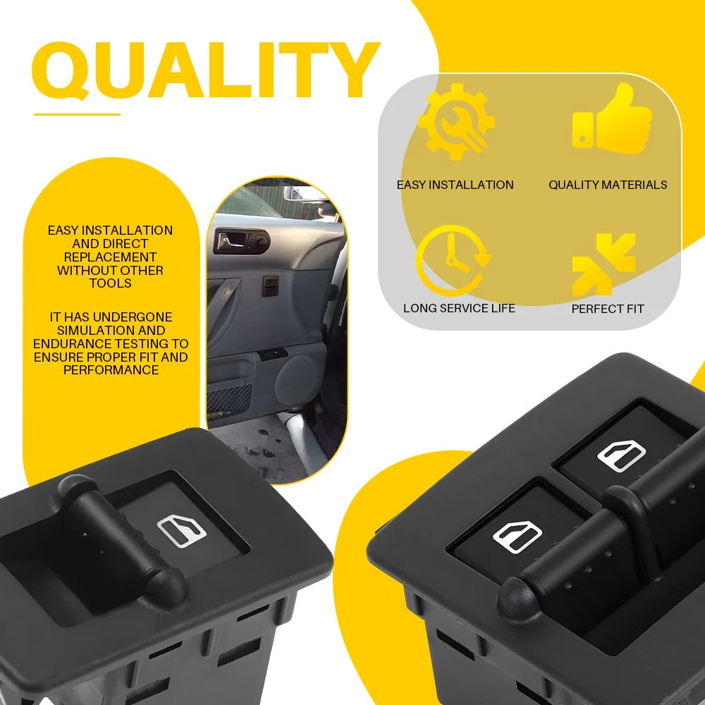 2x For 1998-2010 Volkswagen Beetle Master Power Window Switch Front Left Right A 6B93BC-57