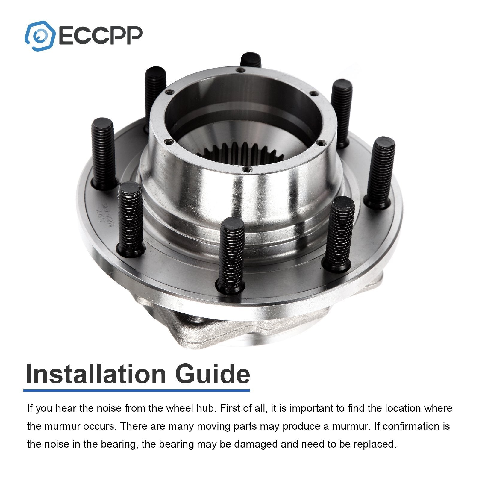 1Pc Wheel Hub Bearing Front 4WD For 2011-2016 Ford F-350 Super Duty Dually Only 6B93BC-57
