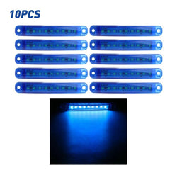 10X 12V Blue LED Side Clearance Marker Truck Trailer Van Lights Waterproof Lamp 6B93BC-57