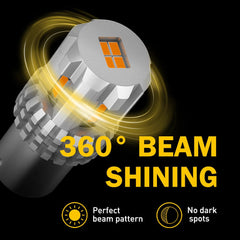 LED 1157 1016 Turn Signal Marker Parking Light Bulb Amber Yellow Blinker Lamp 2x 6B93BC-57