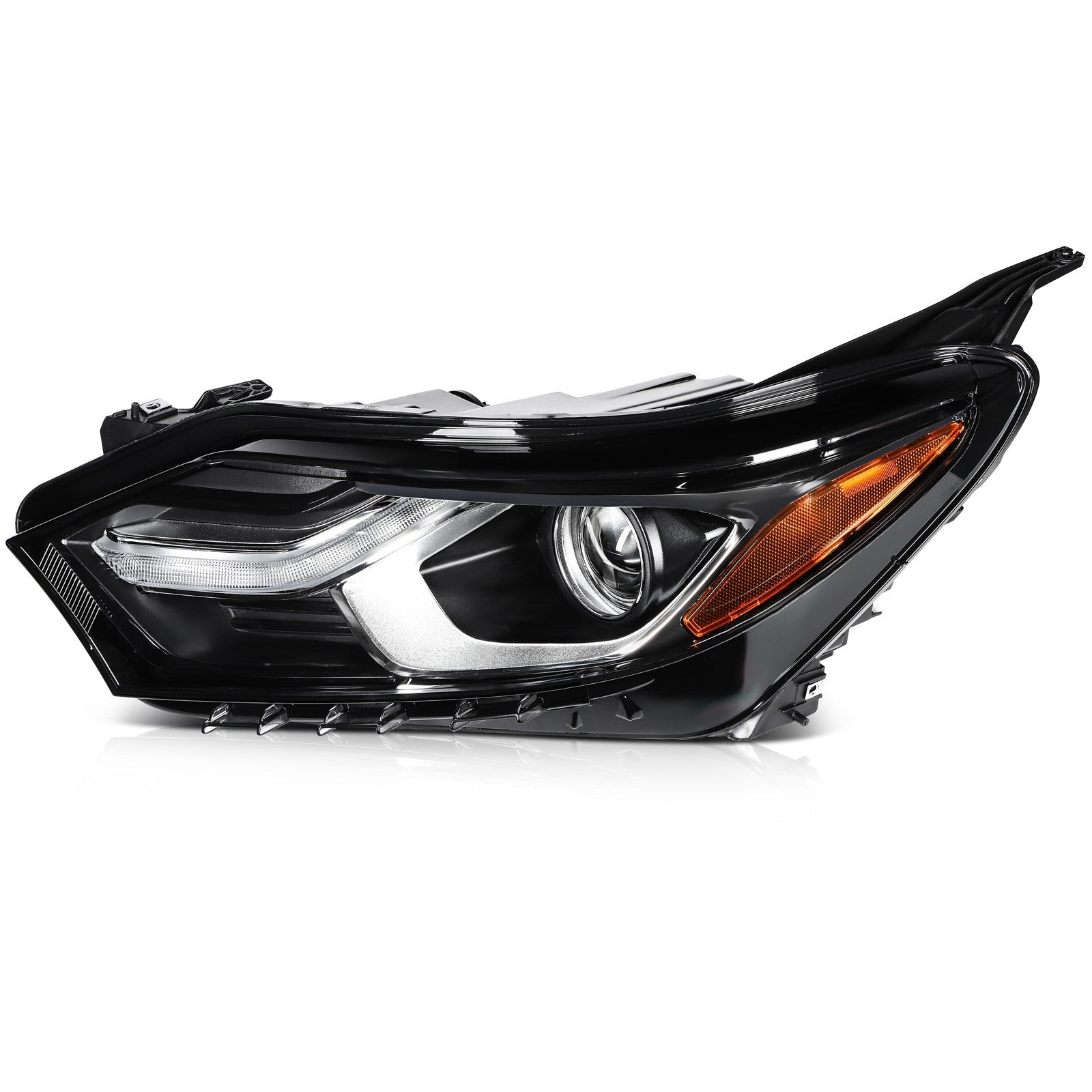 Pair Kit Halogen Headlights Assembly For 2018-2020 Chevrolet Equinox Black Amber 6B93BC-57