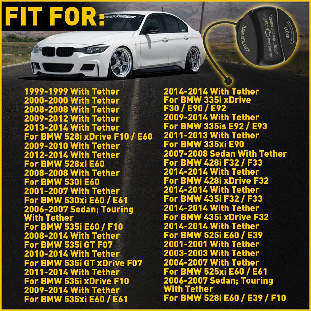 Fuel Gas Tank Filler Cover Cap For BMW E92 E60 E90 E46 X1 X5 X6 Z4 & Mini Cooper 6B93BC-57