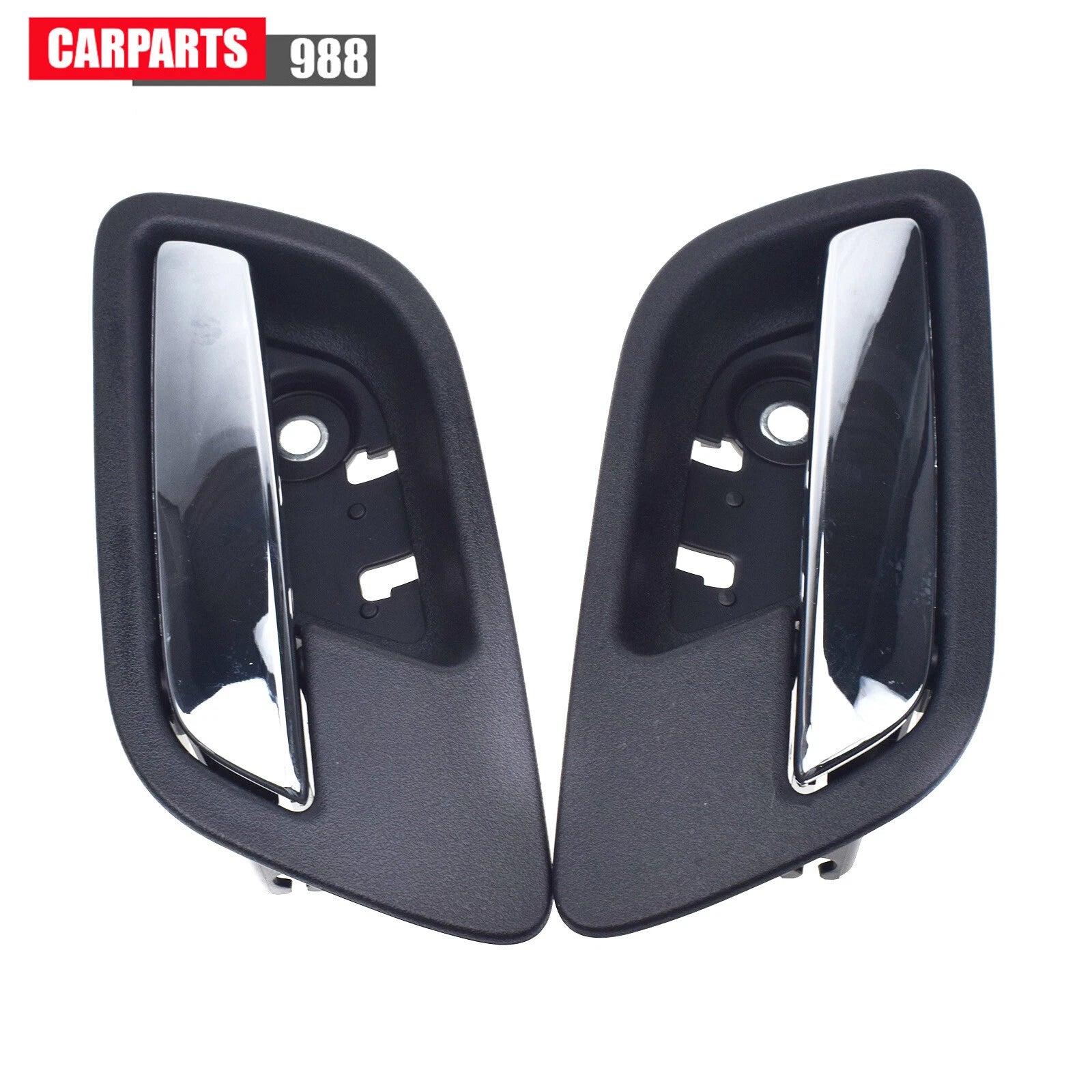 Rear Left Right Inside Door Handle Chrome Black for 2007-2013 Cadillac Escalade 6B93BC-57