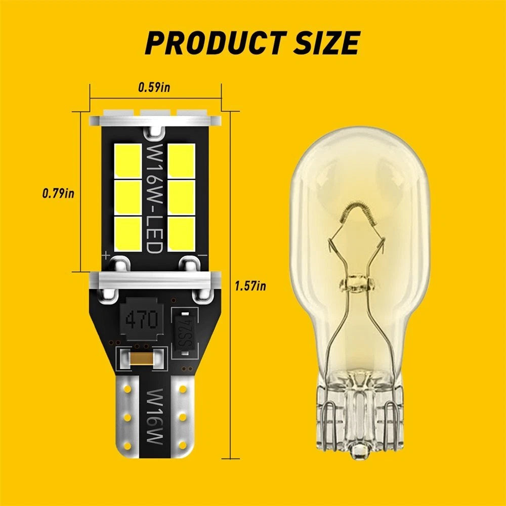2X T15 W16W LED ERROR FREE 921 912 Car Backup Reverse Light bulbs for Audi A4 A5 6B93BC-57