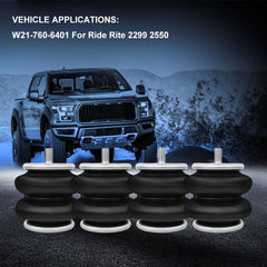 4Pcs W21-760-6401 Air Suspension Bag Spring For Ride Rite 2299 2550 6B93BC-57