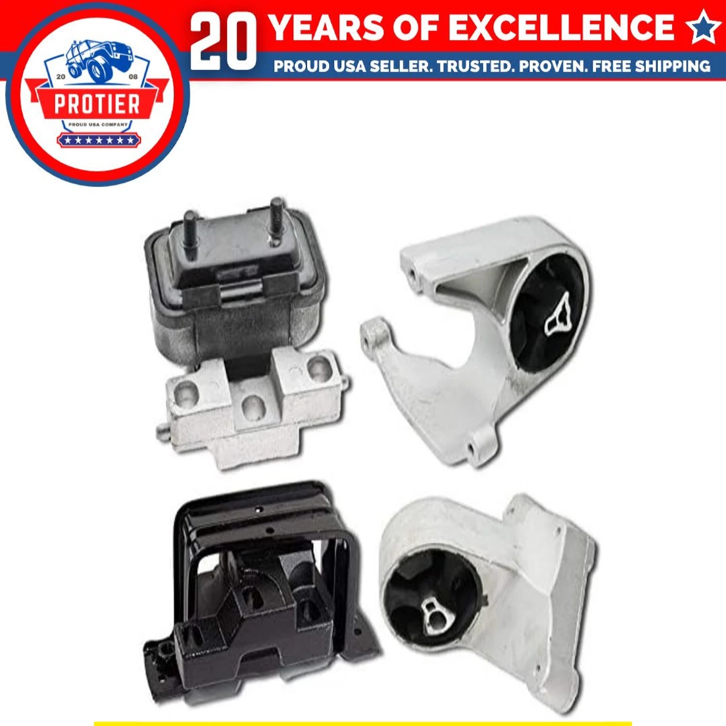 Fits 2001-2006 Chrysler Sebring Except Coupe 2.4L 2.7L Motor & Trans Mount 4pc 6B93BC-57