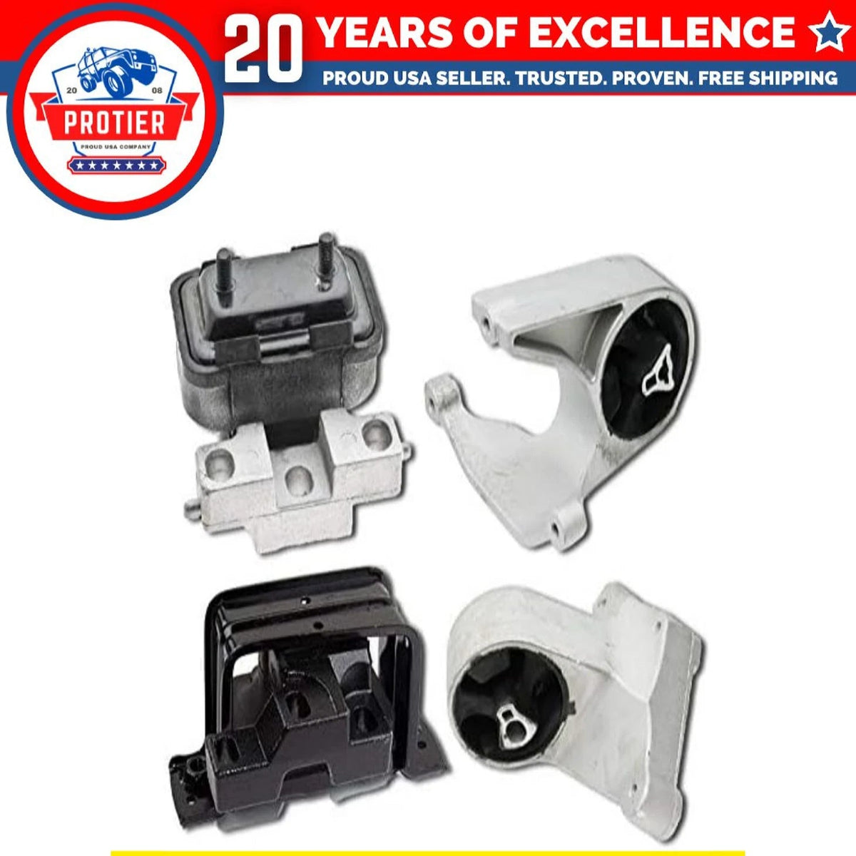 Fits 2001-2006 Chrysler Sebring Except Coupe 2.4L 2.7L Motor & Trans Mount 4pc 6B93BC-57