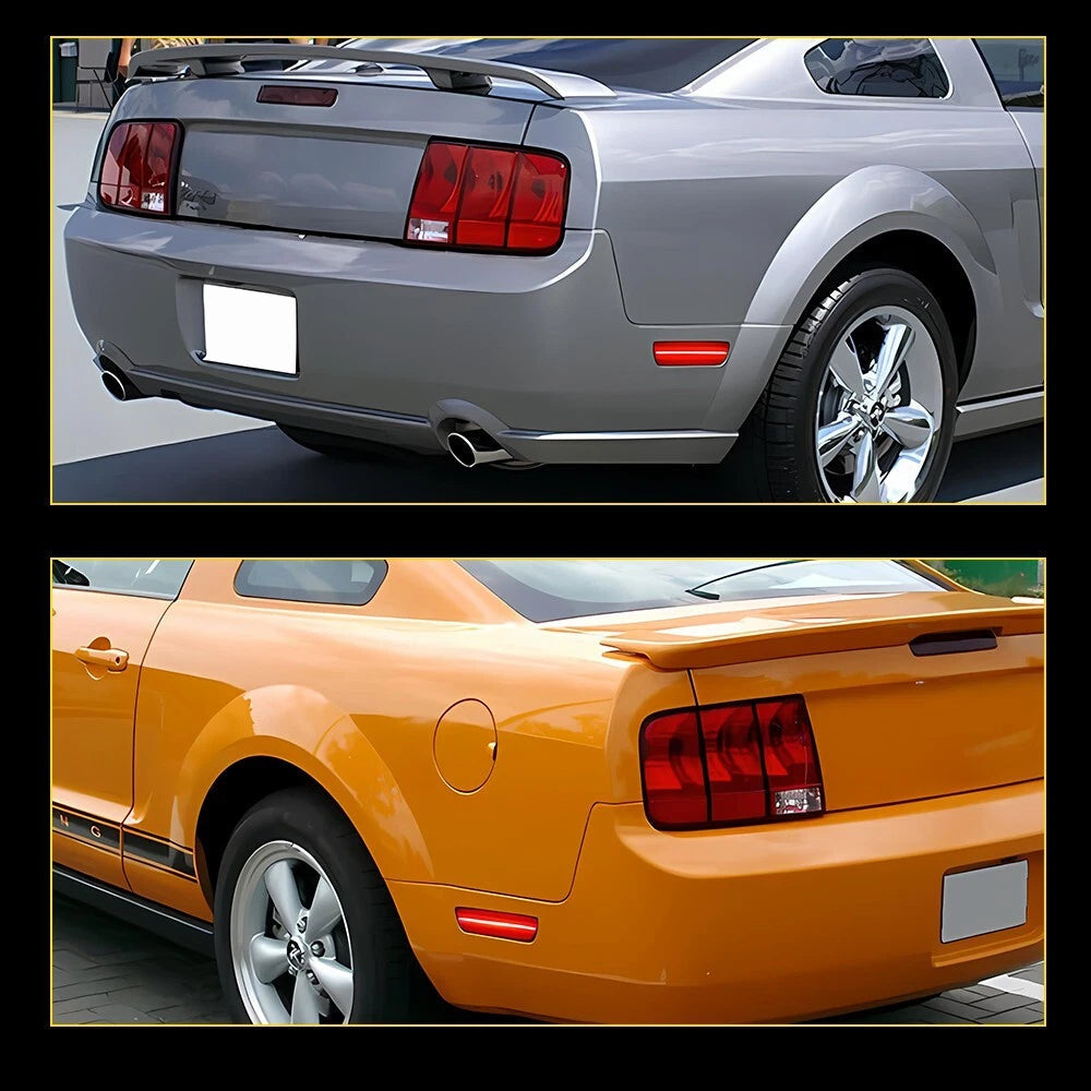 2x Red Lens LED Rear Bumper Side Marker Lights Lamps For 2005-2009 Ford Mustang 6B93BC-57