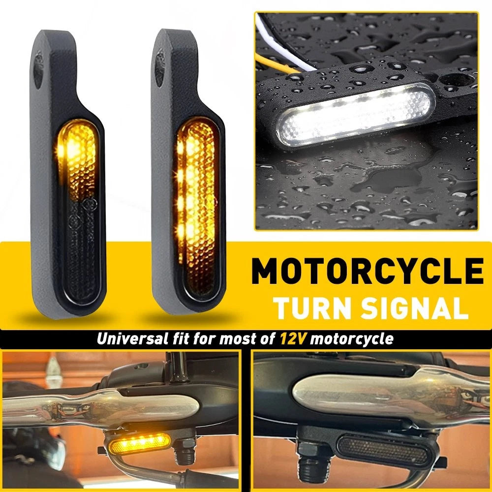 Motorcycle LED Turn Signals Amber Blinker Running Light For Yamaha Chopper EOA 6B93BC-57