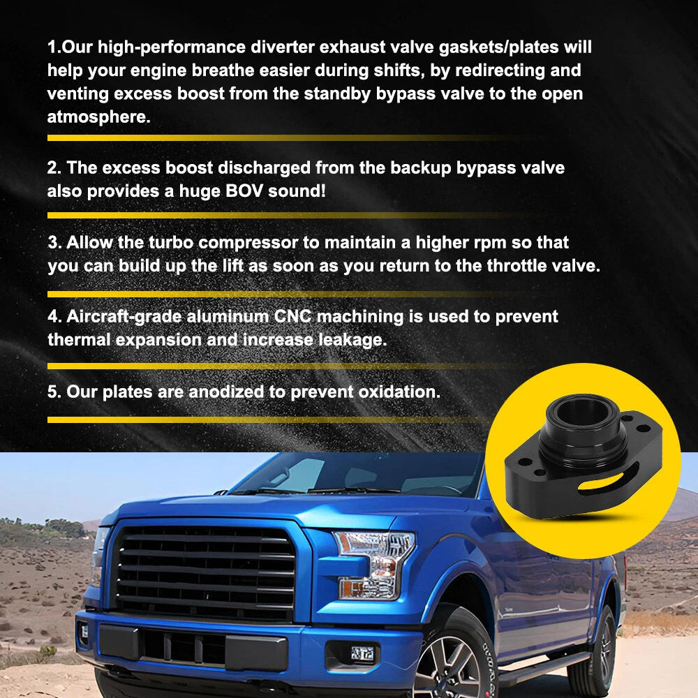 Blow Off Valve Adapter Fits Ford F150 2016-2023/Raptor 17+ EcoBoost 2.7L/3.5L EA 6B93BC-57