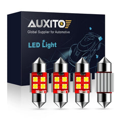 AUXITO CANBUS 4X 31MM Festoon DE3175 LED Map/Dome Interior Light Bulbs 6000K AUXITO
