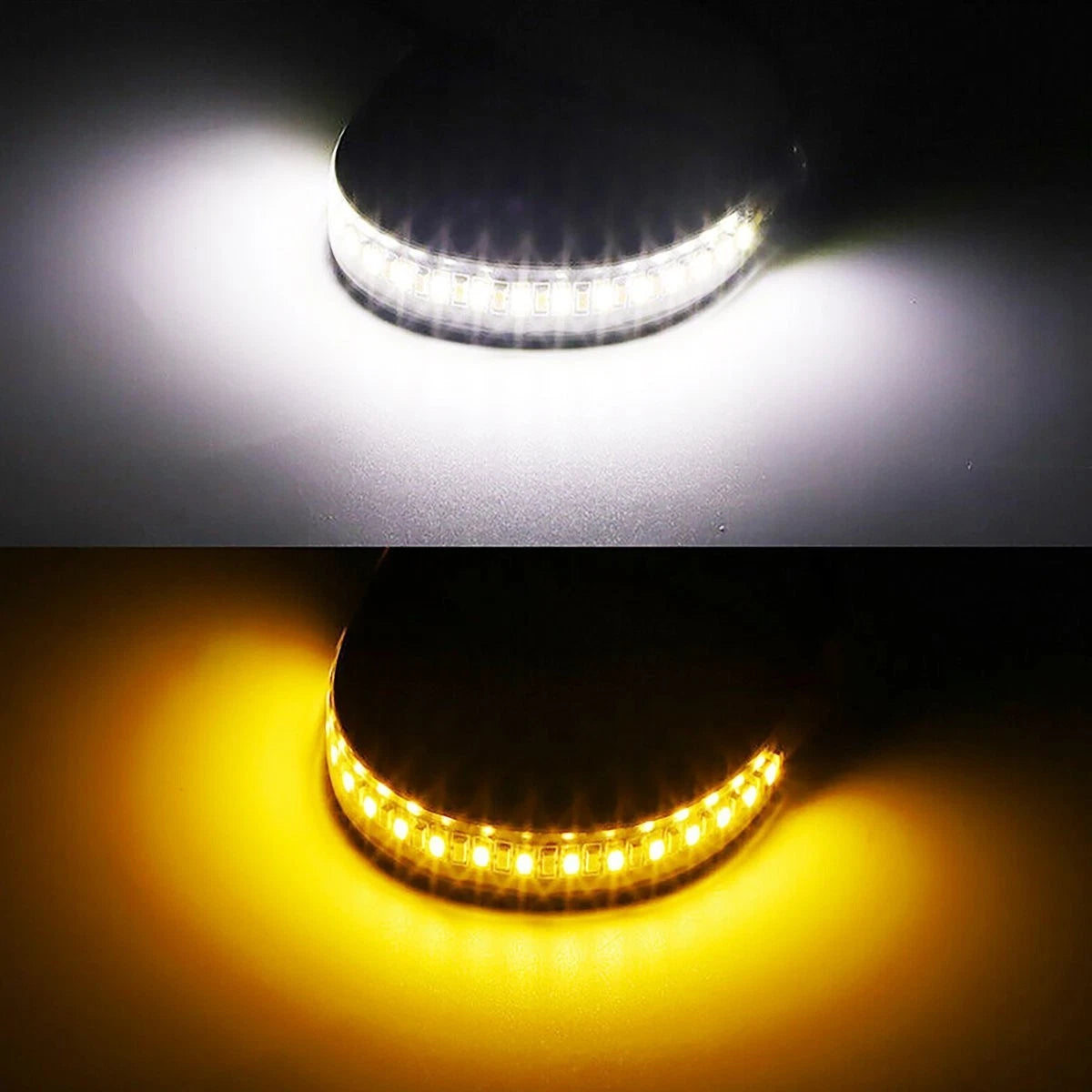 2pcs Switchback W/A LED Signal Turn Daytime Motorcycle DRL Strips Light D 6B93BC-57