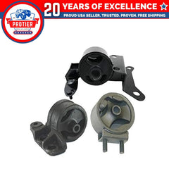 Fits 1994-1997 Kia Sephia 1.6L AUTO Trans Motor Mount Set 3PCS : A2651, A6432, 6B93BC-57