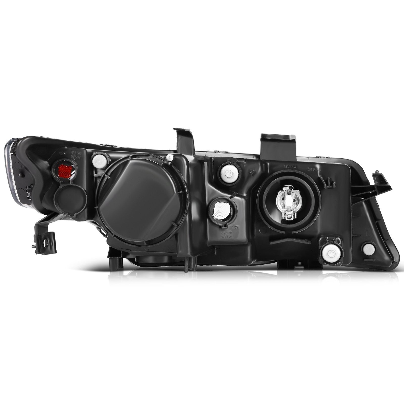 ECCPP Headlights Assembly For Acura TSX Base 2.4L 2004-2008 Pair Kit Black Amber 6B93BC-57