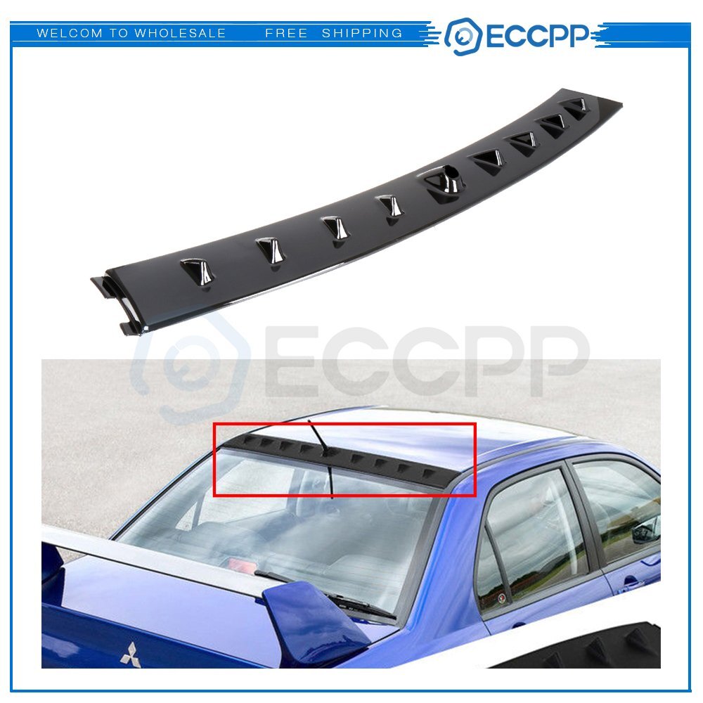 For 03-07 Lancer EVO 8 9 Black Vortex Generator Shark Fin Spoiler Roof Wing 6B93BC-57