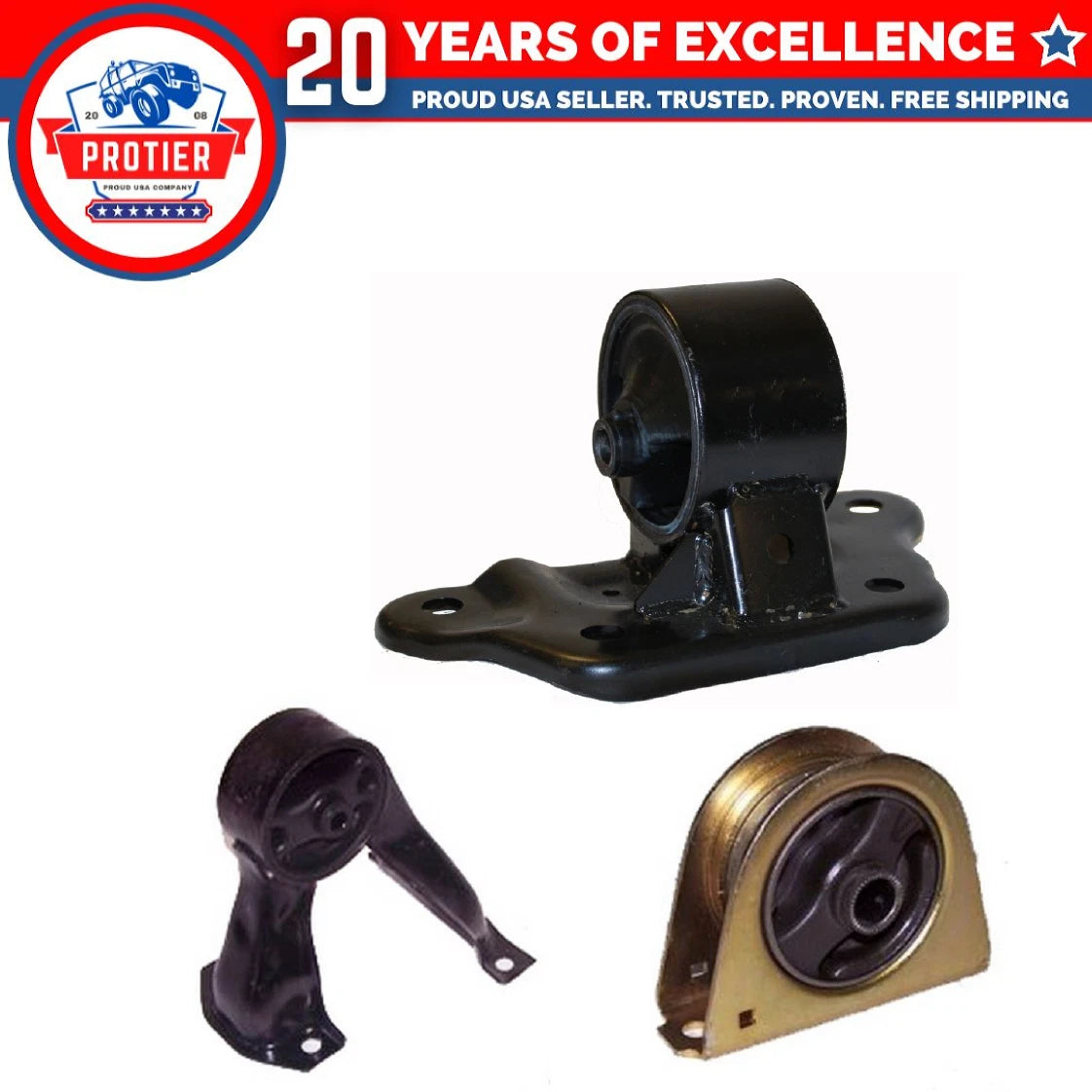 Motor & Trans Mount Set for 2002-2007 Mitsubishi Lancer 2.0L for Auto Trans 6B93BC-57