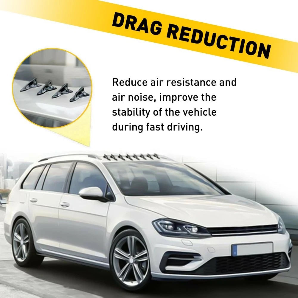 Universal 10X Shark Fin Diffuser Vortex Generator Wing Roof Spoiler Bumper EOA 6B93BC-57