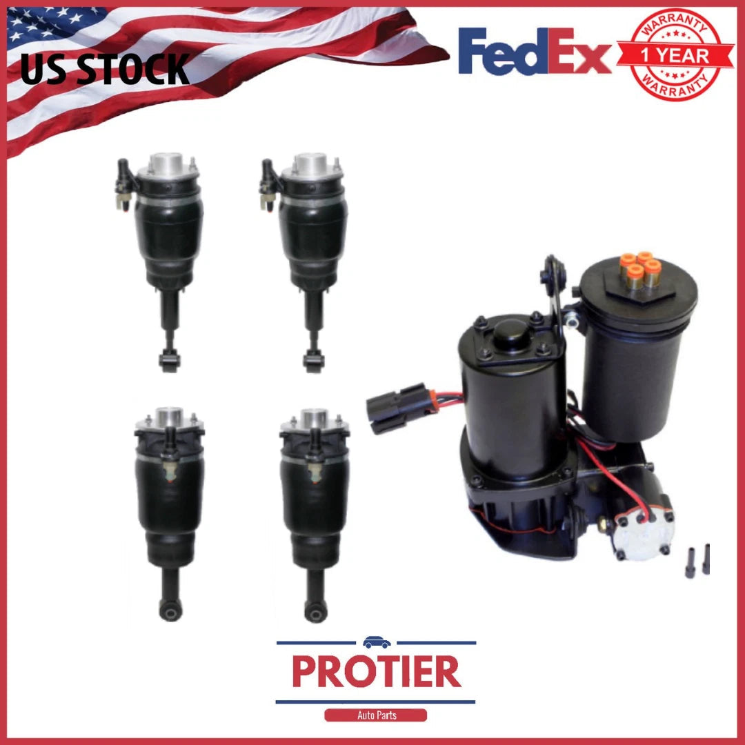 03-06 Lincoln Navigator Front & Rear Air Struts with Compressor Pump /Solenoids 6B93BC-57