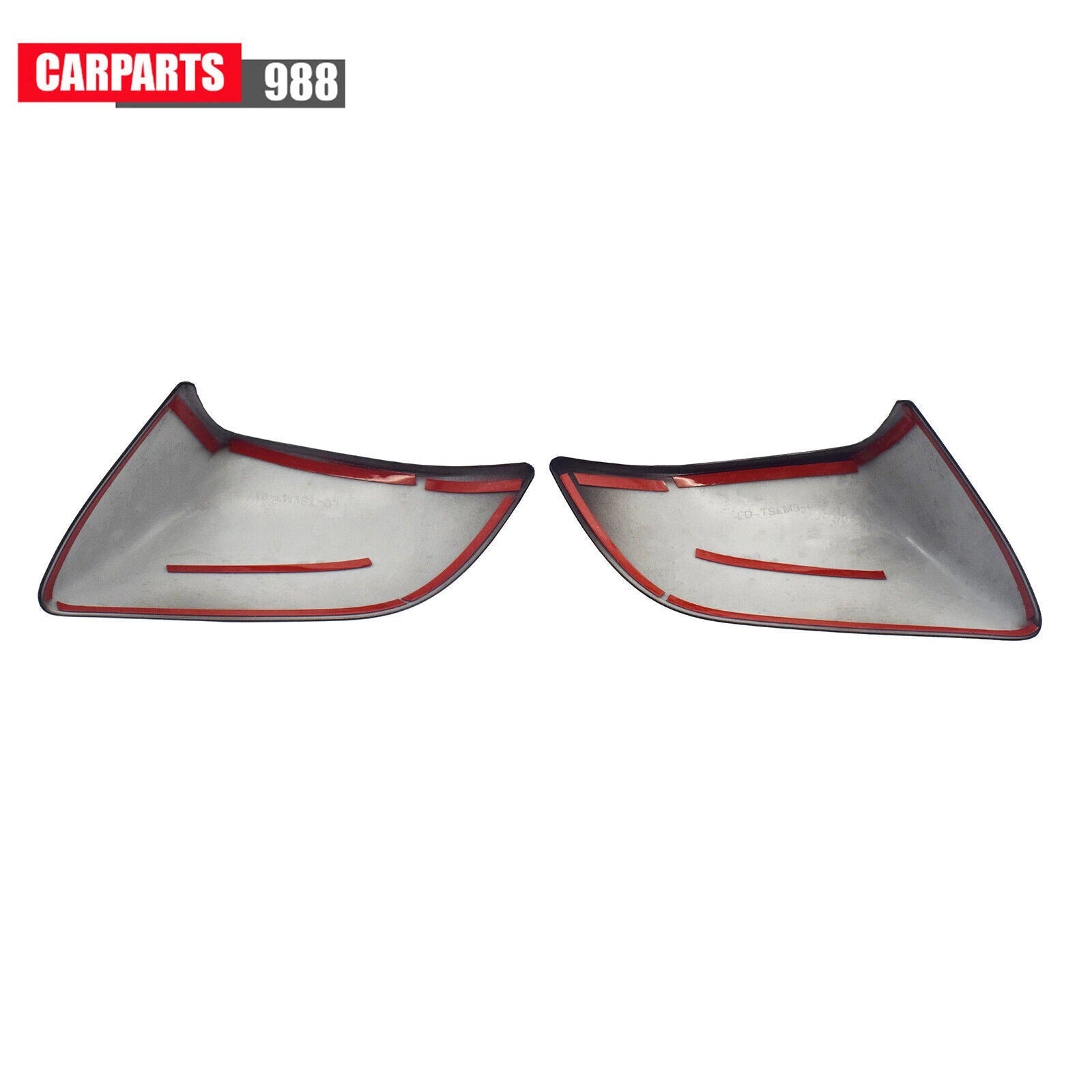 Pair For Tesla Model 3 2017-2022 Left Right Side Rearview Mirror Cap Cover Black 6B93BC-57