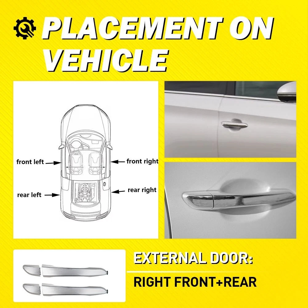 2X Outside Exterior Door Handle Front Rear Passenger For 16-21 Hyundai Tucson EA 6B93BC-57