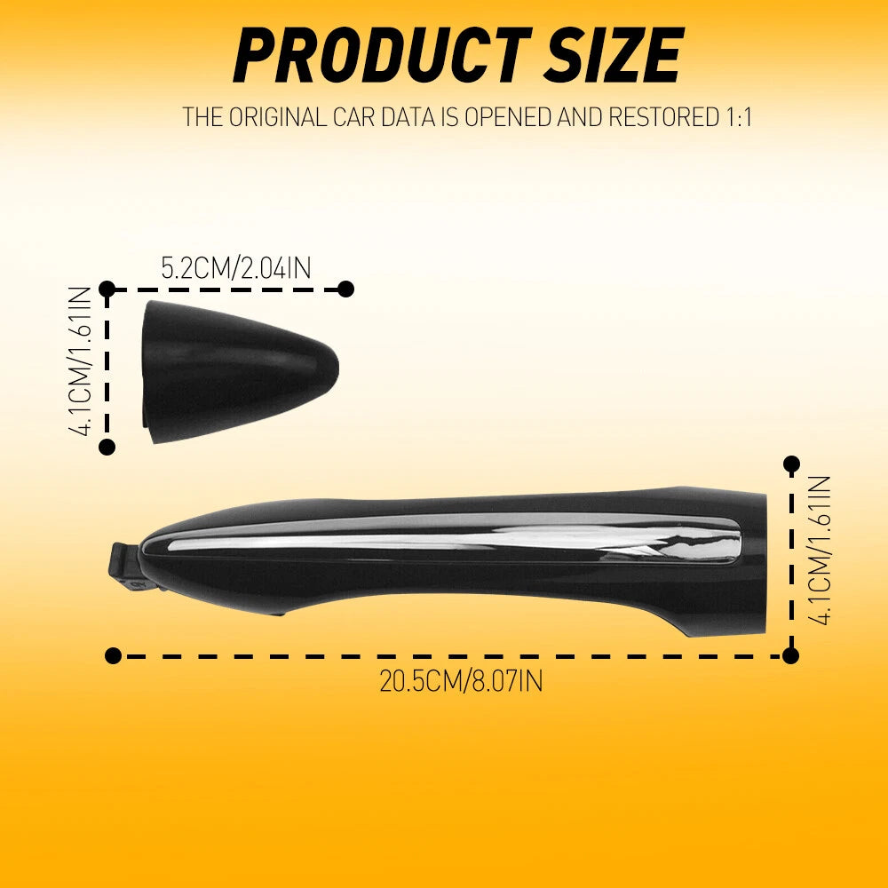 2X Exterior Door Handle Rear & Left Right Side For 2014-2018 Kia Forte Cerato 6B93BC-57