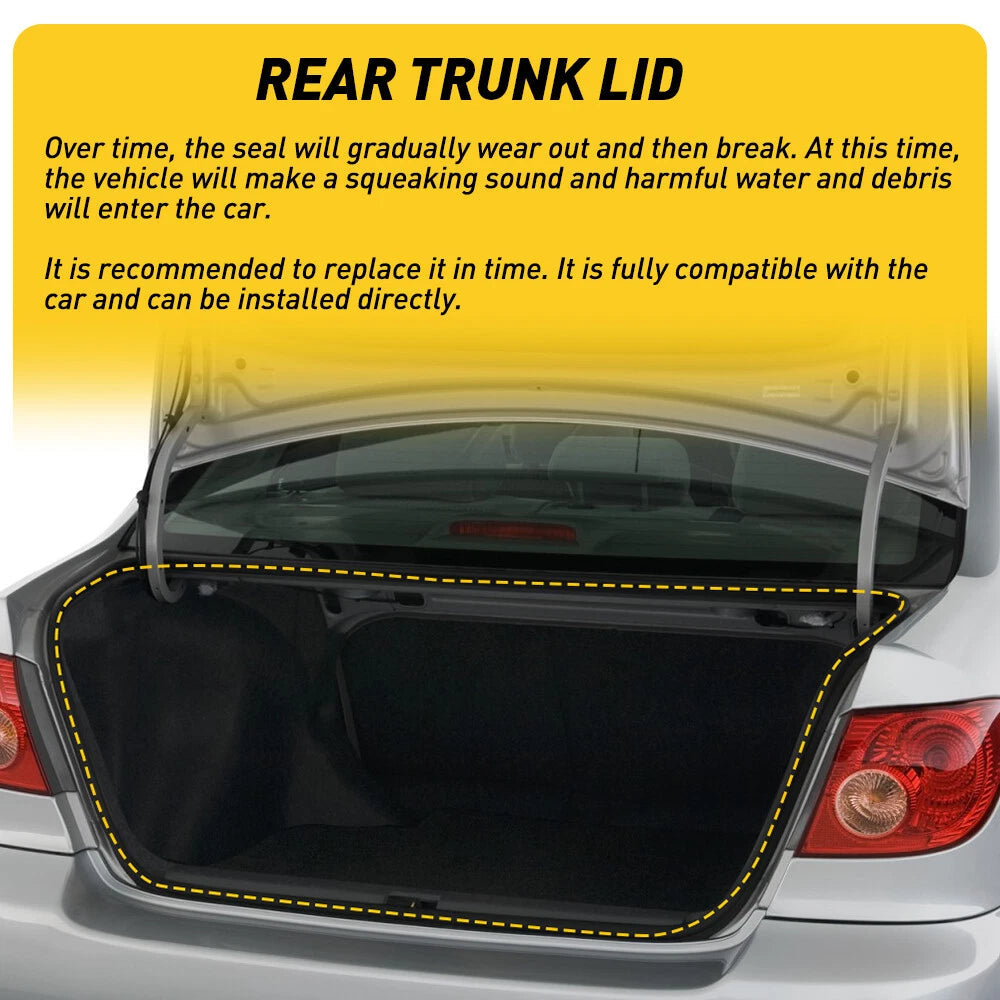 Rubber Weatherstrip Rear Trunk Lid For 2003-2008 Toyota Corolla Seal Strip EOA 6B93BC-57