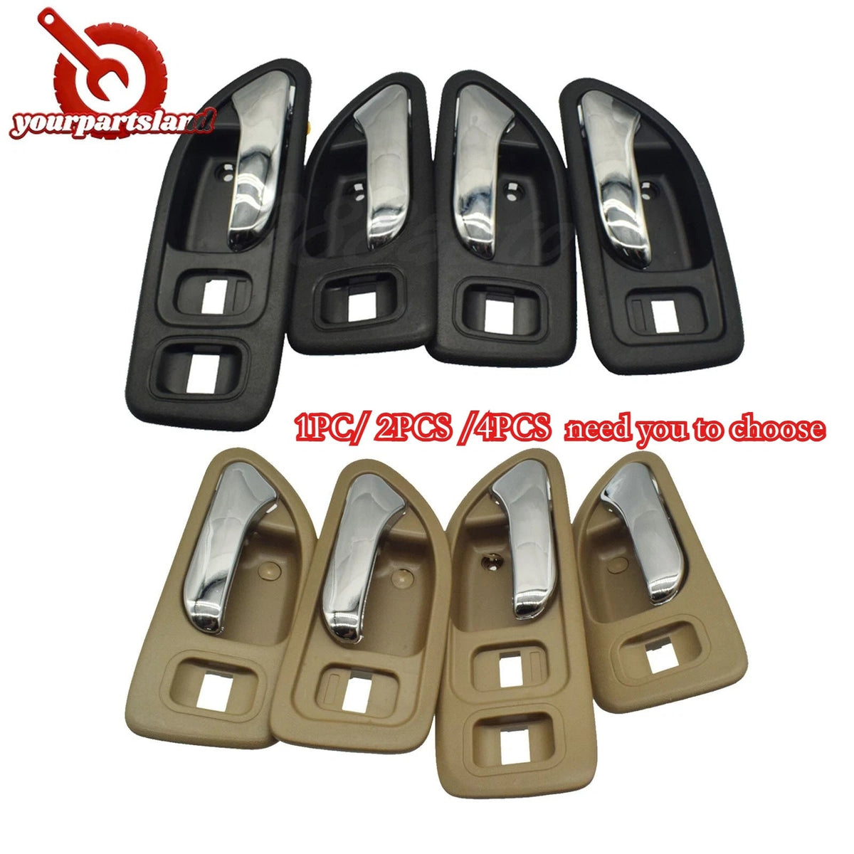 Black/Beige Inside Door Handle Front Rear Left/Right for 1994-1997 Honda Accord 6B93BC-57