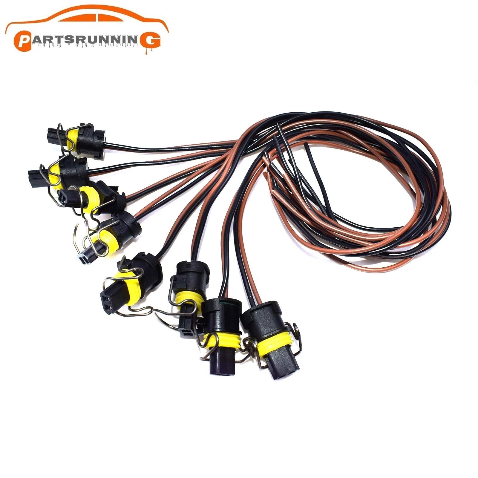 8PCS VGT Solenoid & IPR Pigtail Connector For Ford Powerstroke 6.0L Diesel Turbo 6B93BC-57