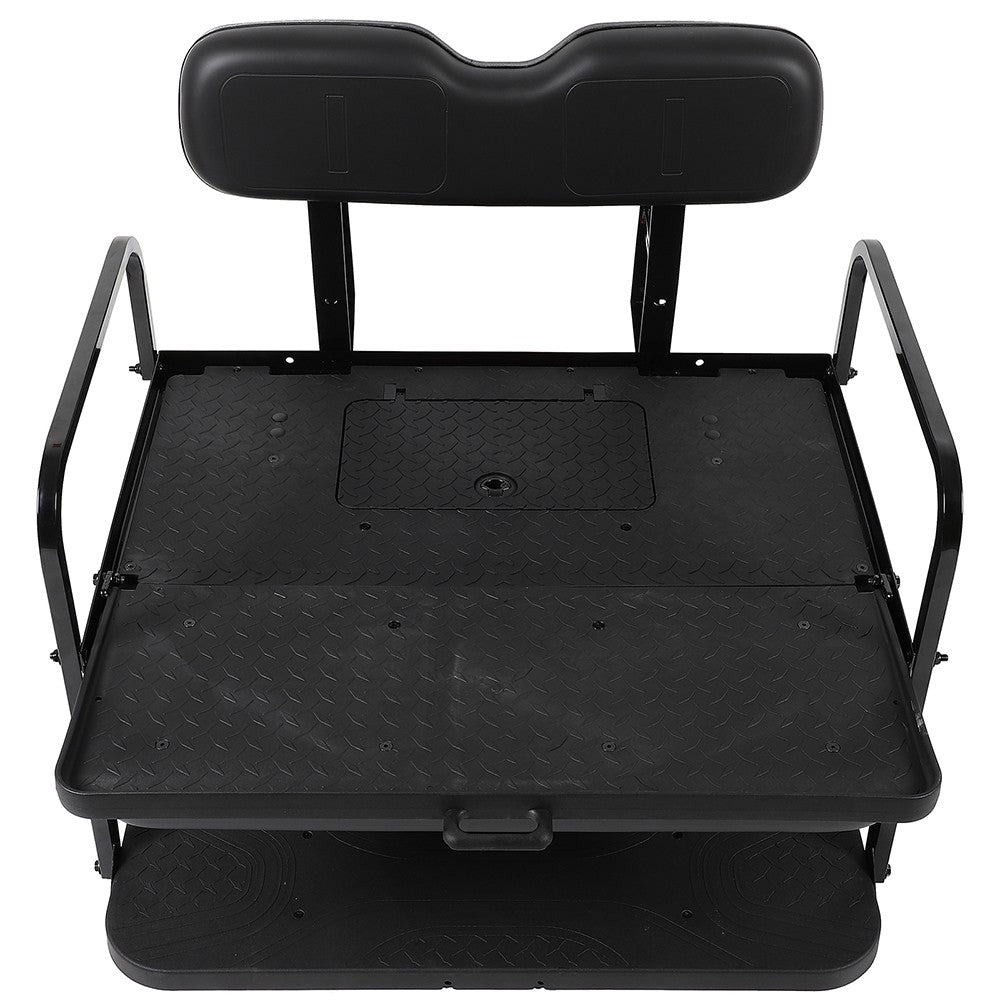 Rear Flip Seat for EZGO TXT Golf Carts Black Cushions 1994.5-Up 6B93BC-57