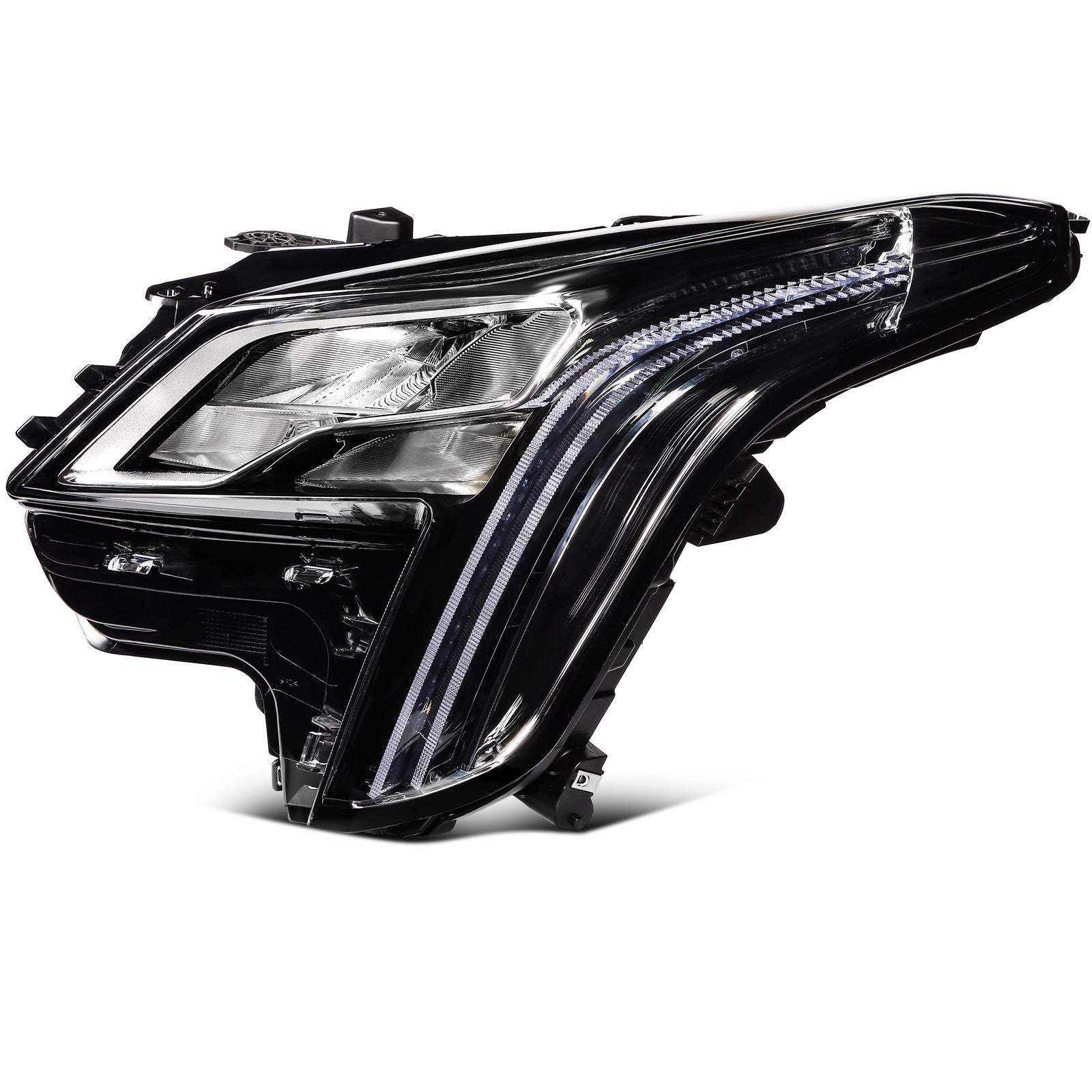 Left Side Full LED Headlight Assembly For 2018-2019 Cadillac XTS 3.6L Black 6B93BC-57