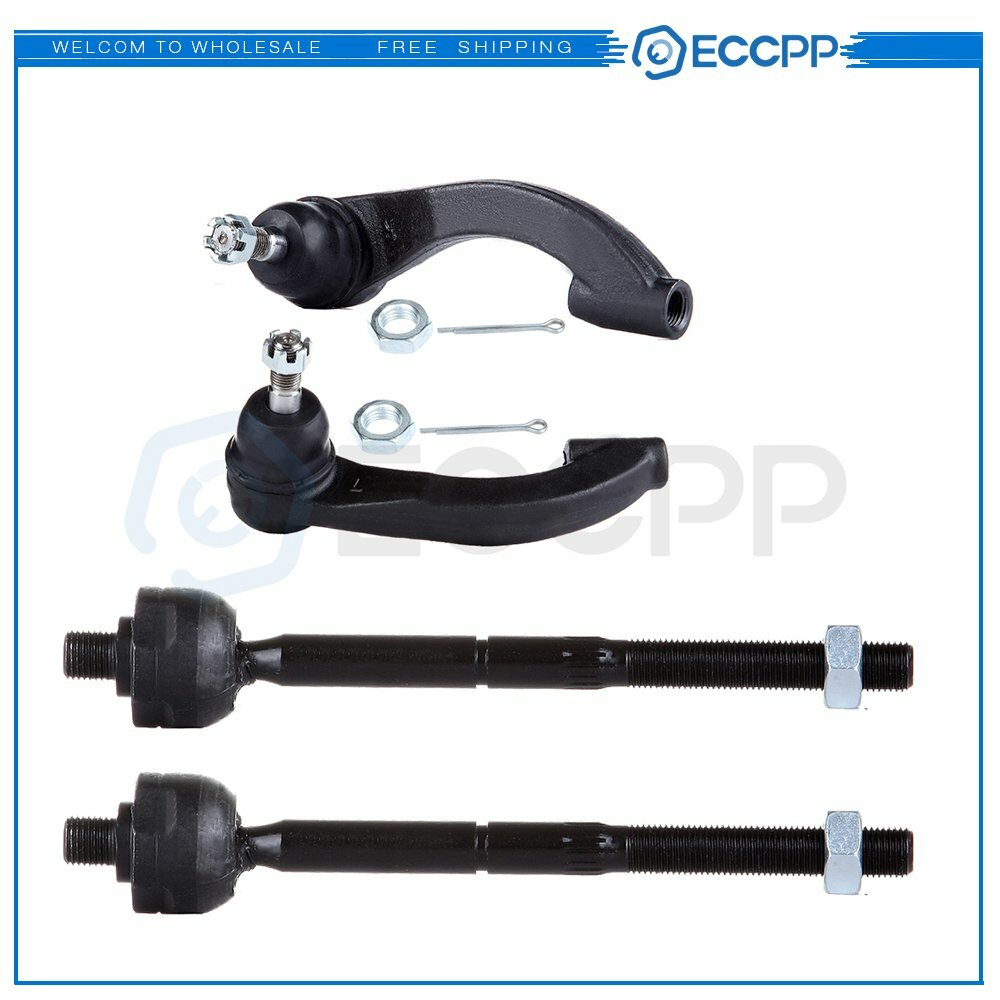 4pcs Tie Rod Ends Front Inner Outer Kit For 01-05 Cirrus Sebring Stratus Breeze