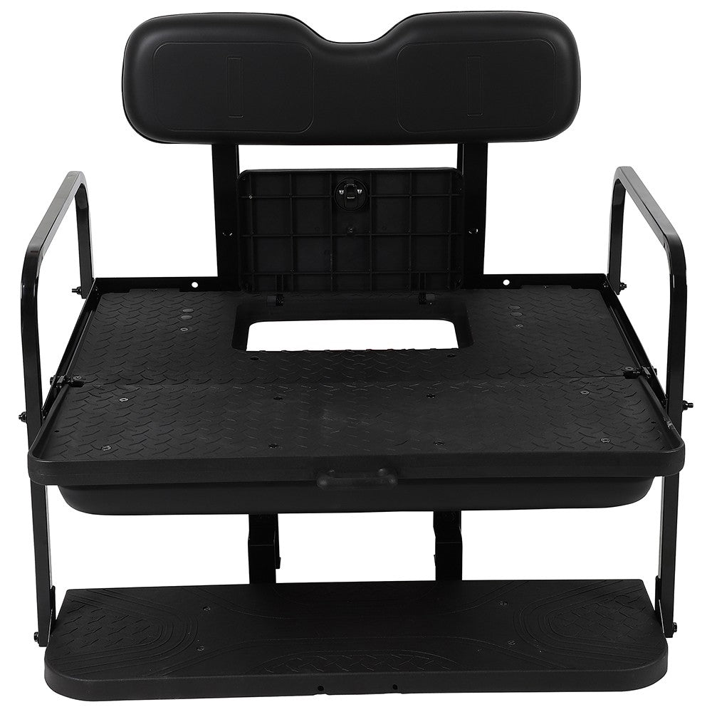 Rear Flip Seat for EZGO TXT Golf Carts Black Cushions 1994.5-Up 6B93BC-57