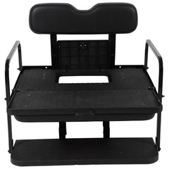 Rear Flip Seat for EZGO TXT Golf Carts Black Cushions 1994.5-Up 6B93BC-57