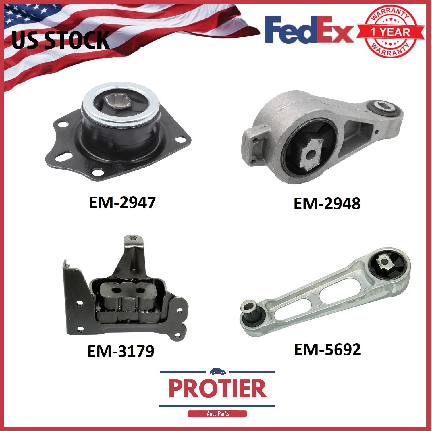 Engine & Trans Mount Set fits Chrysler PT Cruiser 2.4L Auto Turbo 03-08 6B93BC-57