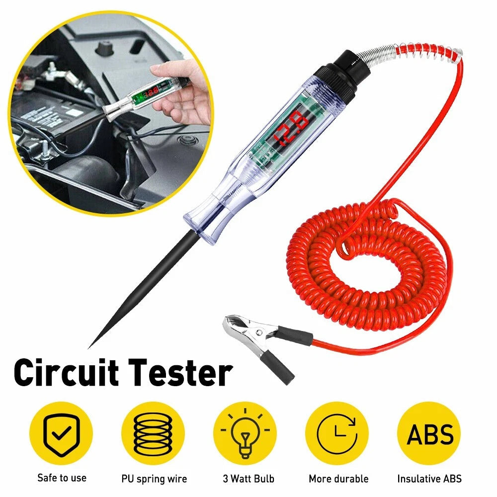 Car Circuit Tester Pen Auto Fuse Test Probe Light Tool For 6V 12V 24V DC Voltage 6B93BC-57