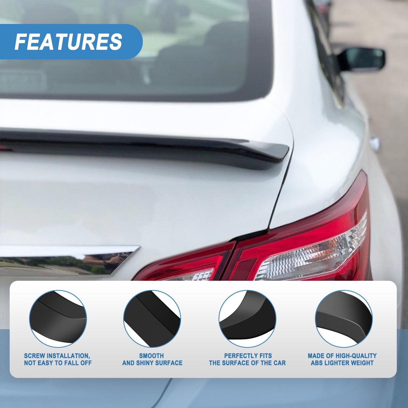 For 2013-2015 Nissan Altima Sedan Black Trunk ABS Plastic 6B93BC-57