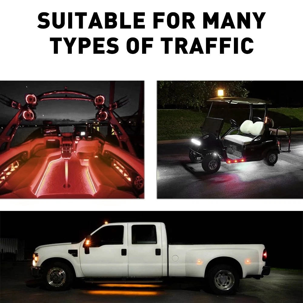 10X Red 3/4" Side Marker Lights LED Truck Trailer Round Side Bullet Light EOA 6B93BC-57