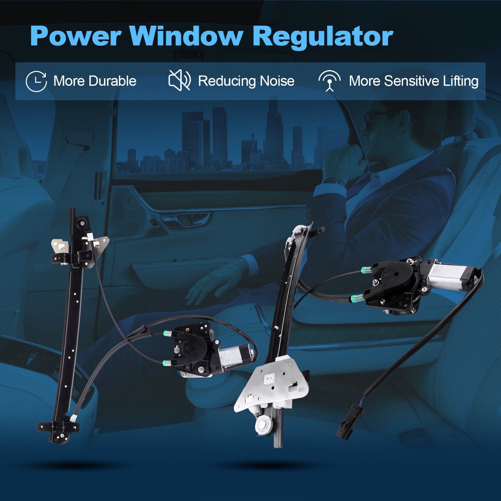 For 1998-03 Dodge Durango Front Right Left Power Window Regulator With Motor 6B93BC-57