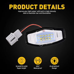 LED License Plate Light Bulbs for Honda Civic Accord Odyssey Acura TL TSX MDX EA 6B93BC-57