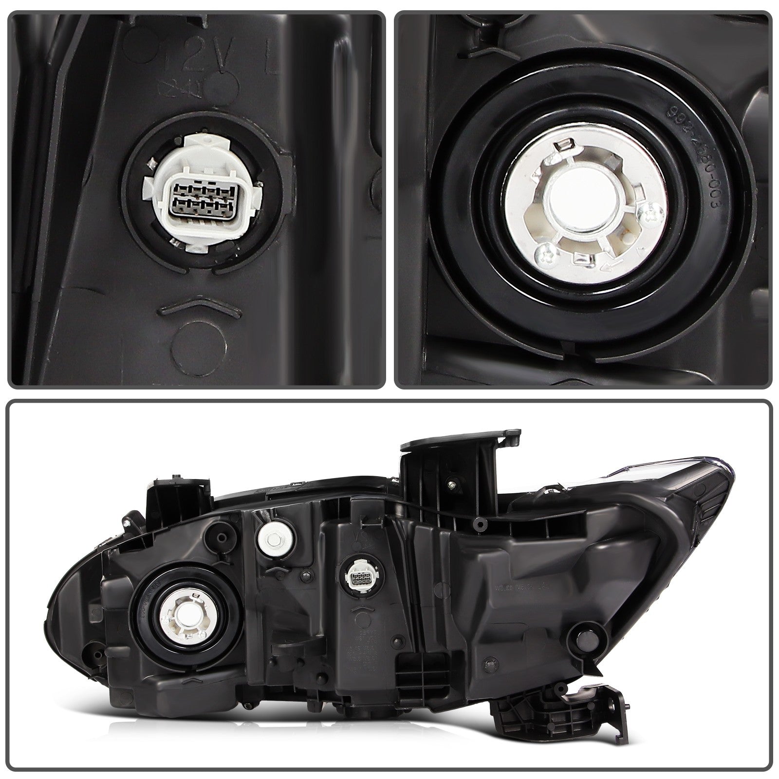 ECCPP LED Headlight For Honda Accord 1.5L 2.0L 2018-2019 Right Side Black Amber KOEEP