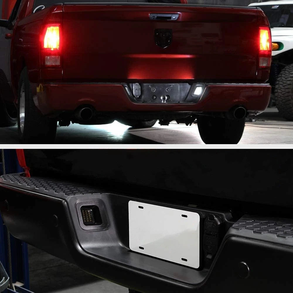 LED Rear License Plate Lights For 2003-2018 Dodge Ram 1500 2500 3500 SMOKED LENS 6B93BC-57