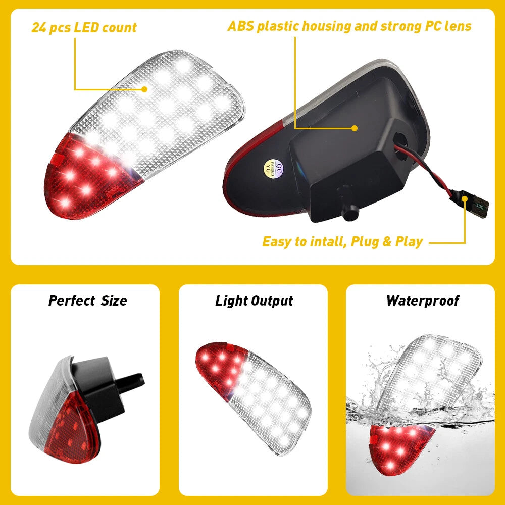 2pcs 24-LED Panel Door Courtesy Interior Light For Lamp Ford 1997-2003 F150 F250 6B93BC-57