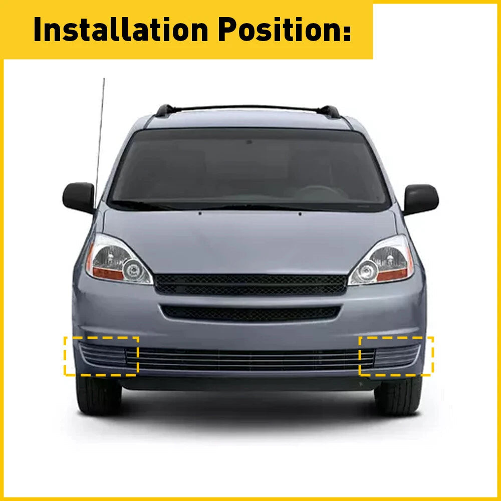 Left Right Fog Light Cover For 2004-2005 Toyota Sienna TO1089109 TO1088109 EOA 6B93BC-57